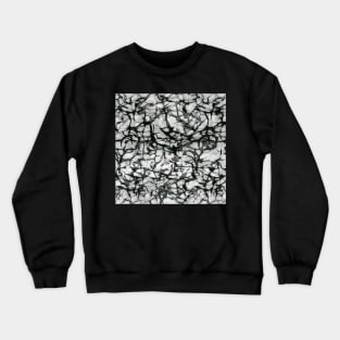 Webby Waves | Black and White and Gray Digital Illustration Crewneck Sweatshirt